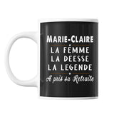 Mug prénom Marie-Claire cadeau départ retraite - Planetee