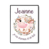 Affiche Jeanne Amour et Biberon de Lait Vache - Planetee