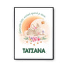 Affiche Tatiana Adorable bébé quand je dors Lapin - Planetee