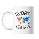 Mug Voyages c'est la vie Voyageur et Voyageuse - Planetee