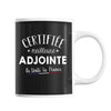 Mug Femme Adjointe Meilleure de France | Tasse Noire métier - Planetee