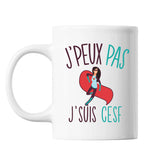 Mug Cesf j'peux pas Blanc - Planetee