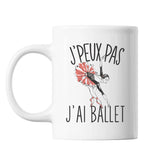Mug Ballet danse classique j'peux pas Blanc - Planetee