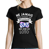 T-shirt femme loto septuagénaire - Planetee