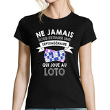 T-shirt femme loto septuagénaire - Planetee