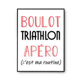 Affiche Triathlon C'est ma Routine - Planetee