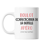Mug Confectionner de la Dentelle C'est ma Routine Blanc - Planetee