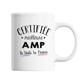 Mug Femme AMP Meilleure de France | Tasse Blanc métier - Planetee