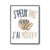 Affiche Molkky j'peux pas Blanc Premium - Planetee