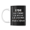 Mug prénom Lydie cadeau départ retraite - Planetee