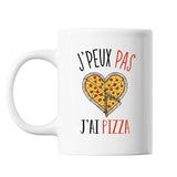 Mug Pizza j'peux pas Blanc - Planetee