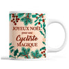 Tasse Noël Cycliste femme Beige - Planetee