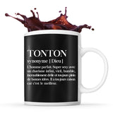 Mug noir Définition Tonton - Planetee