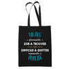 Tote Bag Formidable AVS Cadeau Travail Noir - Planetee