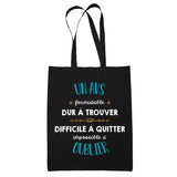 Tote Bag Formidable AVS Cadeau Travail Noir - Planetee
