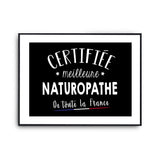 Affiche Naturopathe Femme Métier Meilleure de France - Planetee