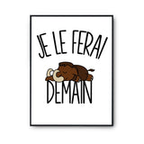 Affiche mammouth Je le ferai demain - Planetee