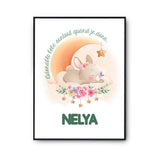 Affiche Nelya Adorable bébé quand je dors Lapin - Planetee