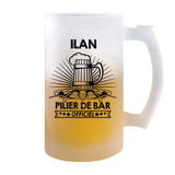 Chope de bière Ilan Prénom Pilier de Bar - Planetee