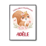 Affiche Adèle Princesse Écureuil - Planetee