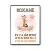 Affiche Roxane Cou Monté Girafe - Planetee