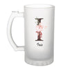Chope de bière Iris Lettre Fleur - Planetee