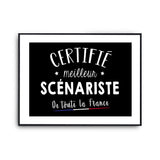 Affiche Scénariste Homme Meilleur de France Métier - Planetee