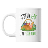 Mug Pique-nique j'peux pas Blanc - Planetee