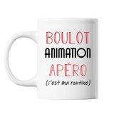 Mug Animation C'est ma Routine Blanc - Planetee