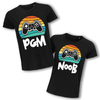 T-shirt couple PGM NOOB version homme - Planetee