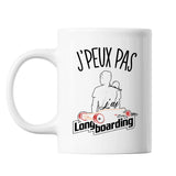 Mug Longboard j'peux pas Blanc - Planetee