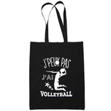 Sac Tote Bag Volleyball Je peux pas Noir - Planetee