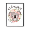 Affiche Clémence Bébé d'amour Koala - Planetee