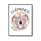 Affiche Clémence Bébé d'amour Koala - Planetee