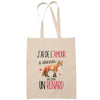 Sac Tote Bag poney saute beige - Planetee
