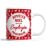 Tasse Noël Employée femme Rouge - Planetee