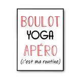 Affiche Yoga C'est ma Routine - Planetee