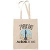 Sac Tote Bag J'peux pas Echec et mat beige - Planetee
