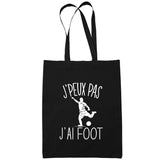 Sac Tote Bag Foot Je peux pas Noir - Planetee