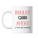 Mug Quad C'est ma Routine Blanc - Planetee
