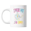 Mug Guitariste homme j'peux pas Blanc - Planetee