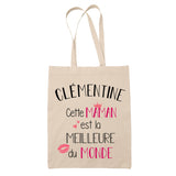 Tote Bag Clémentine Meilleure Maman - Planetee