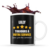 Mug Lilly à votre service pour des conneries - Planetee