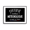Affiche Météorologue Homme Meilleur de France Métier - Planetee