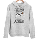 Sweat à Capuche Jack Russell Amour - Planetee