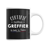 Mug Homme Greffier Meilleur de France | Tasse Noire métier - Planetee
