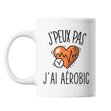 Mug Aérobic j'peux pas Blanc - Planetee