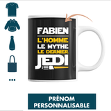 Mug Homme Prénom Dernier Jedi Personnalisable - Planetee