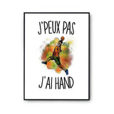 Affiche Hand j'peux pas Blanc Premium - Planetee