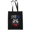 Sac Tote Bag Tir Armes Je peux pas Noir - Planetee